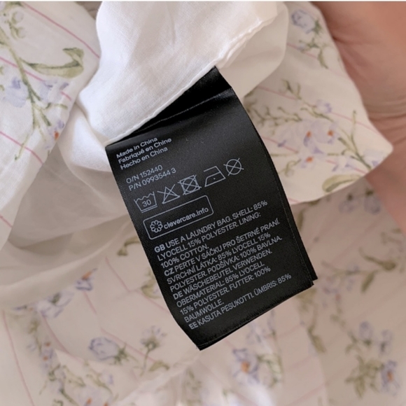 H&M x Brock Collection Lyocell Blend Floral Balloon Puff Sleeve Mini Dress XXL - Picture 13 of 15